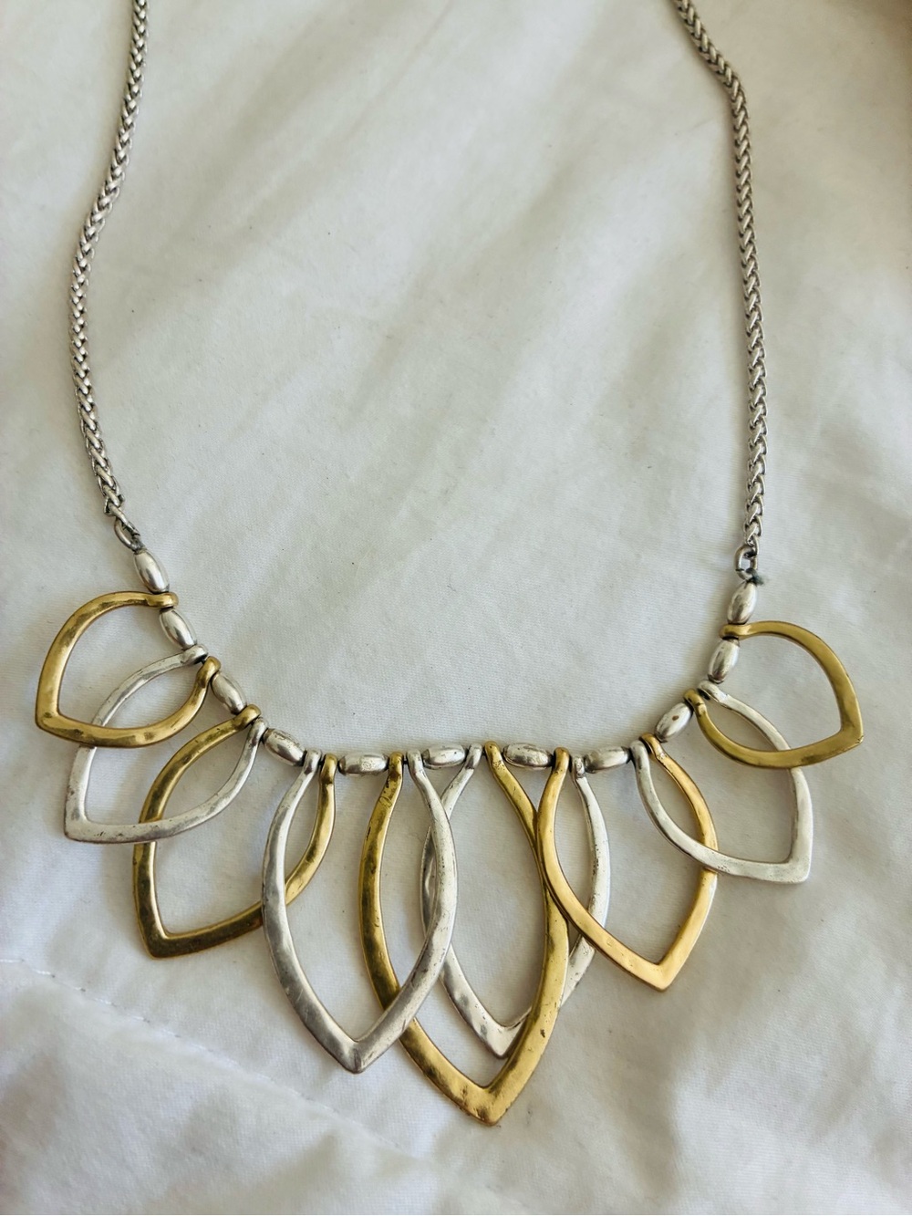 GuessTwo-Tone Gold & Silver Statement Necklace